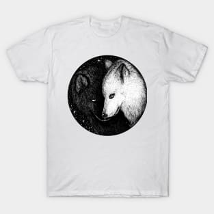 Wolves lovers - yin yang wolves T-Shirt